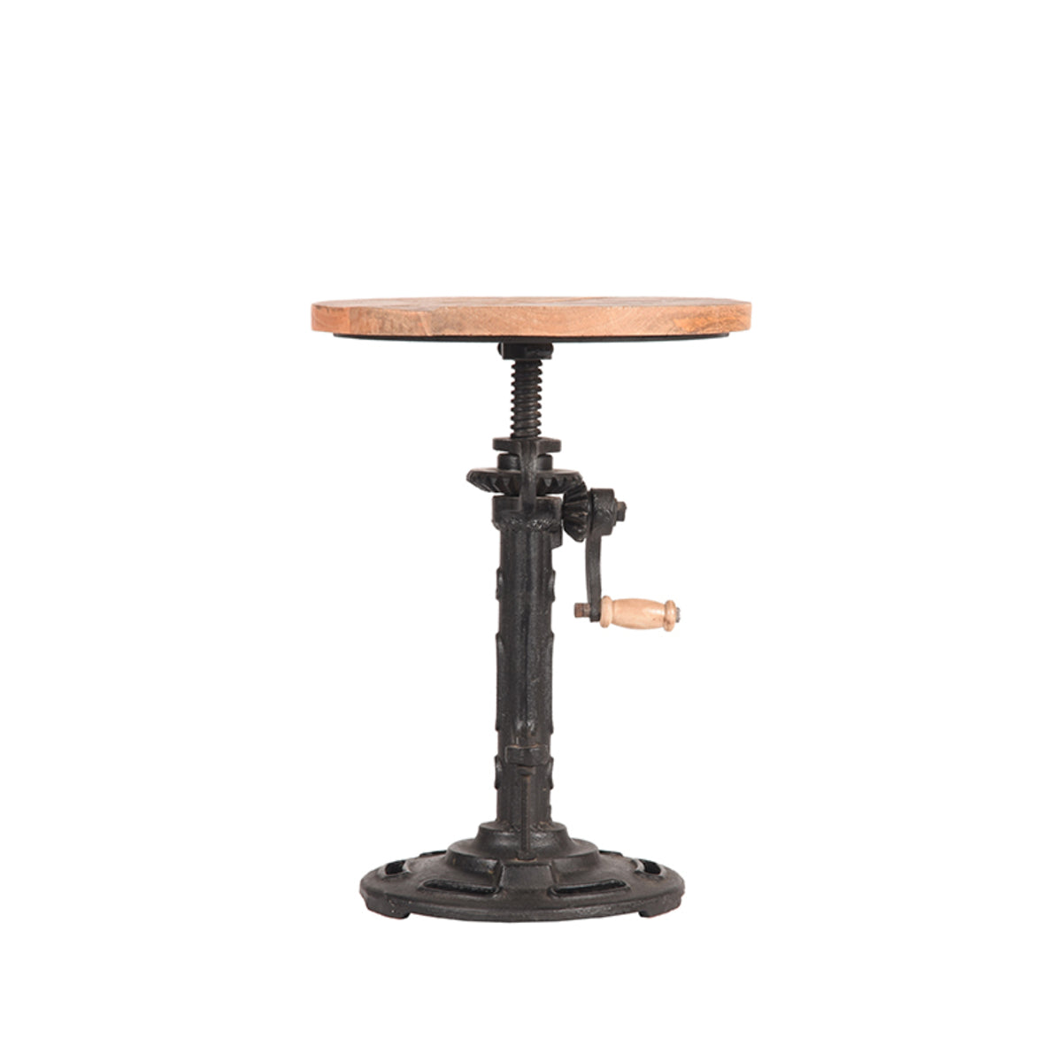 LABEL51 - Tabouret Gautan - Brut - Bois de manguier - 48x32 cm