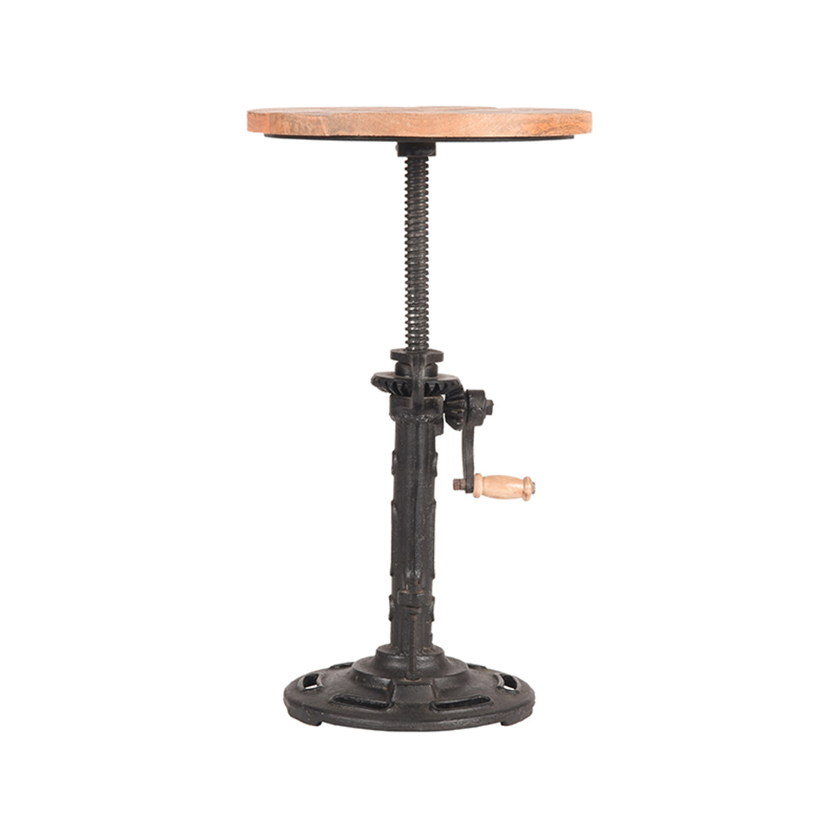 LABEL51 - Tabouret Gautan - Brut - Bois de manguier - 48x32 cm