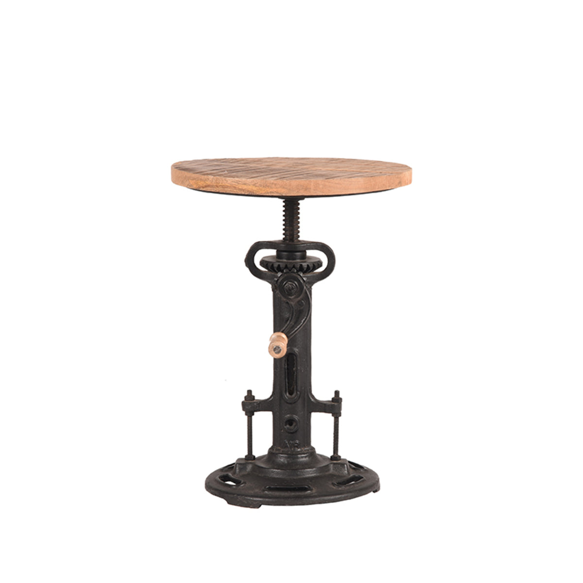 LABEL51 - Tabouret Gautan - Brut - Bois de manguier - 48x32 cm