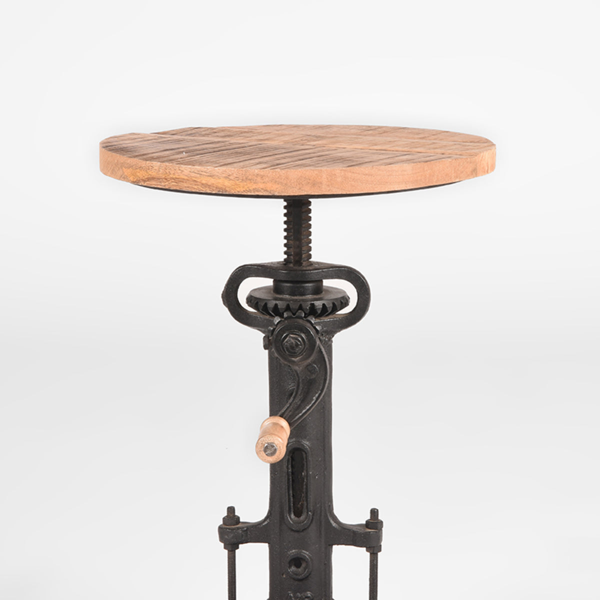 LABEL51 - Tabouret Gautan - Brut - Bois de manguier - 48x32 cm