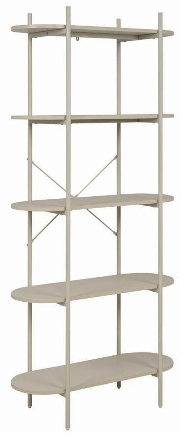 FIN - Bibliothèque Hanoi 20A - Beige - 120 x 174 x 34,5 cm