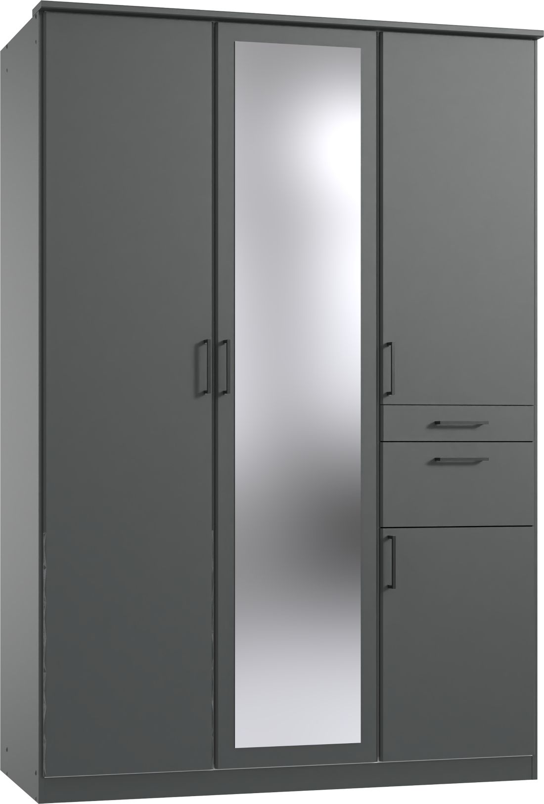 Wimex - Kleerkast Hennef - T21574 - Grafiet - 135x199x58cm