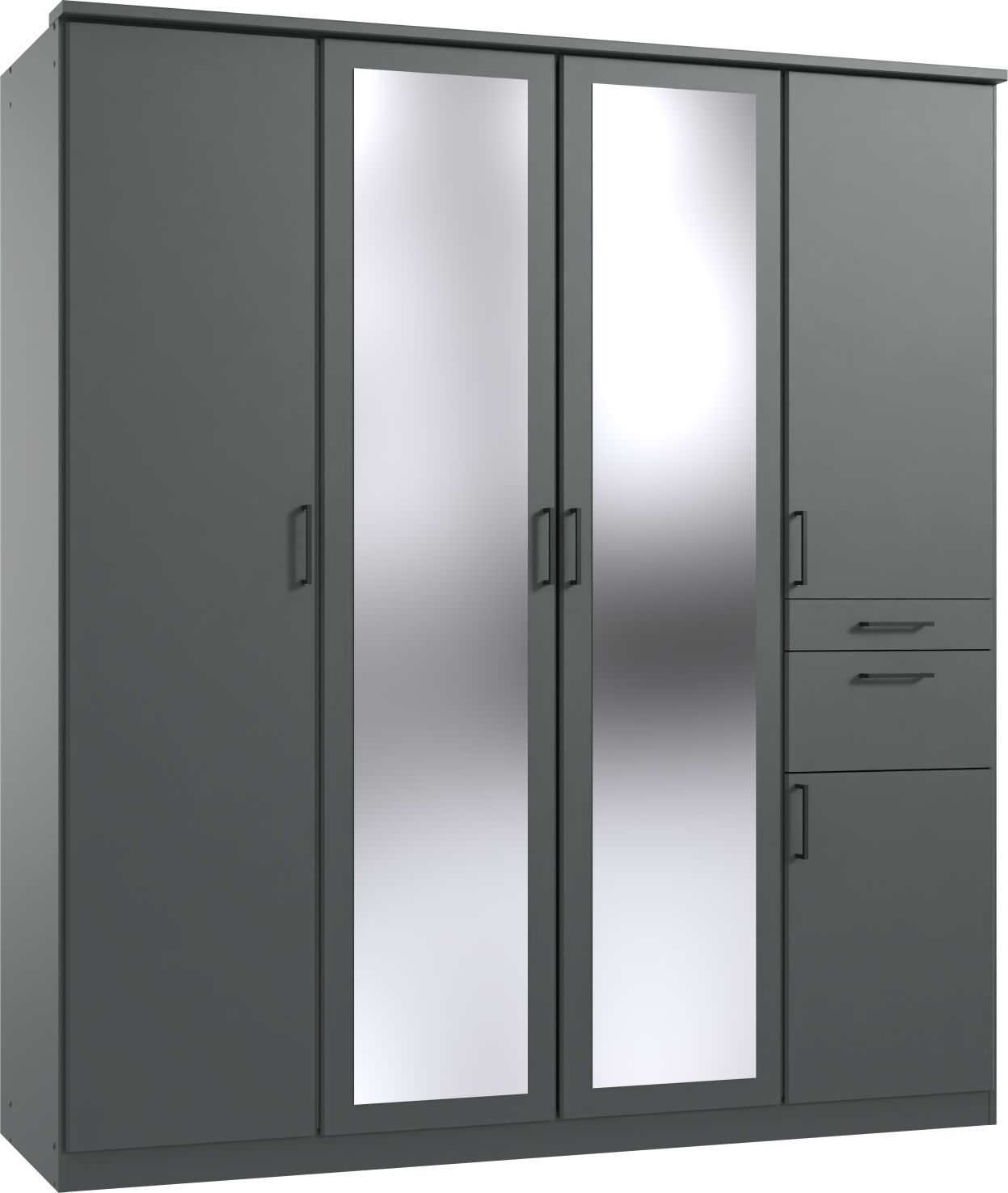 Wimex - Kleerkast Hennef - T21575 - Grafiet - 180x199x58cm