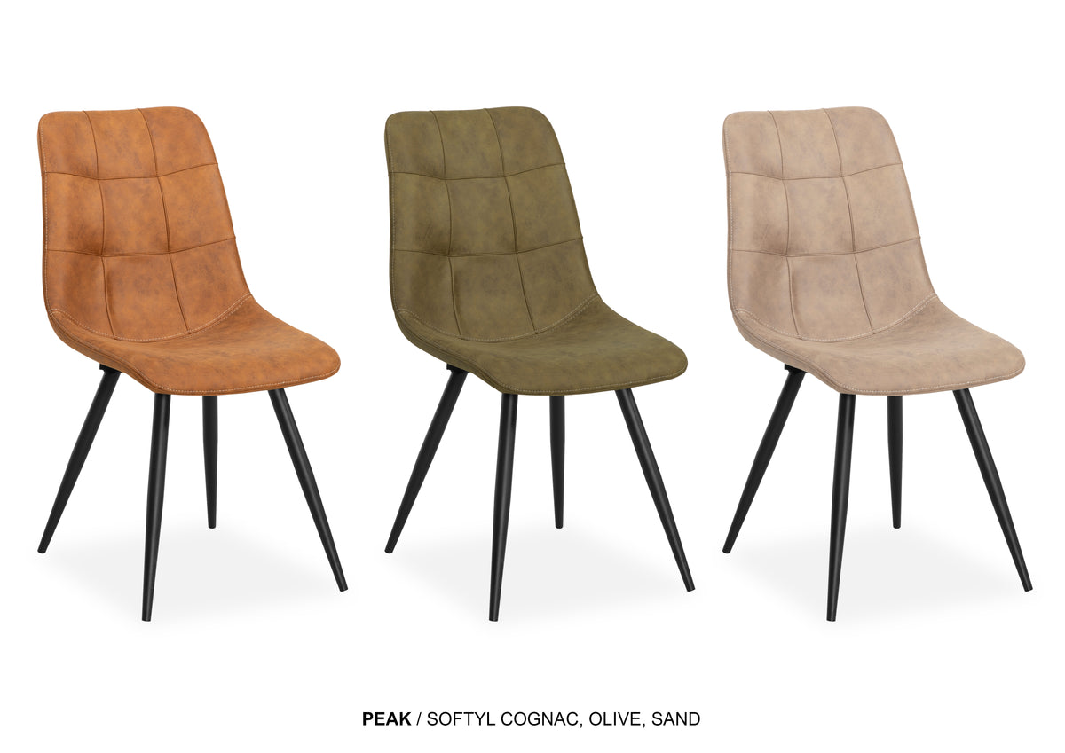 Maxfurn - Chaise de salle à manger Peak - Tissu - Olive - 88x48x65 cm