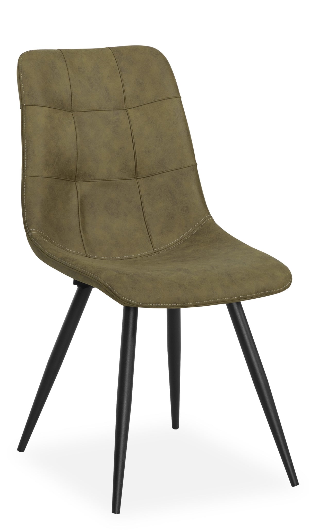 Maxfurn - Chaise de salle à manger Peak - Tissu - Olive - 88x48x65 cm