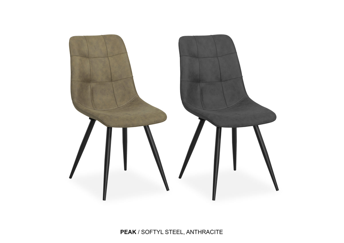 Maxfurn - Chaise de salle à manger Peak - Tissu - Acier - 88x48x65 cm