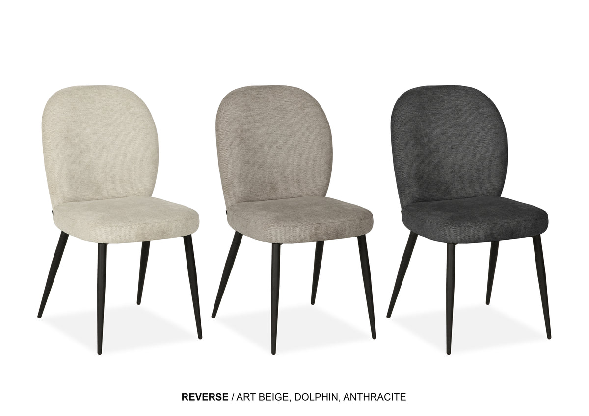 Maxfurn - Eetkamerstoel Reverse - Stof - Art Dolphin - 92x48x46 cm