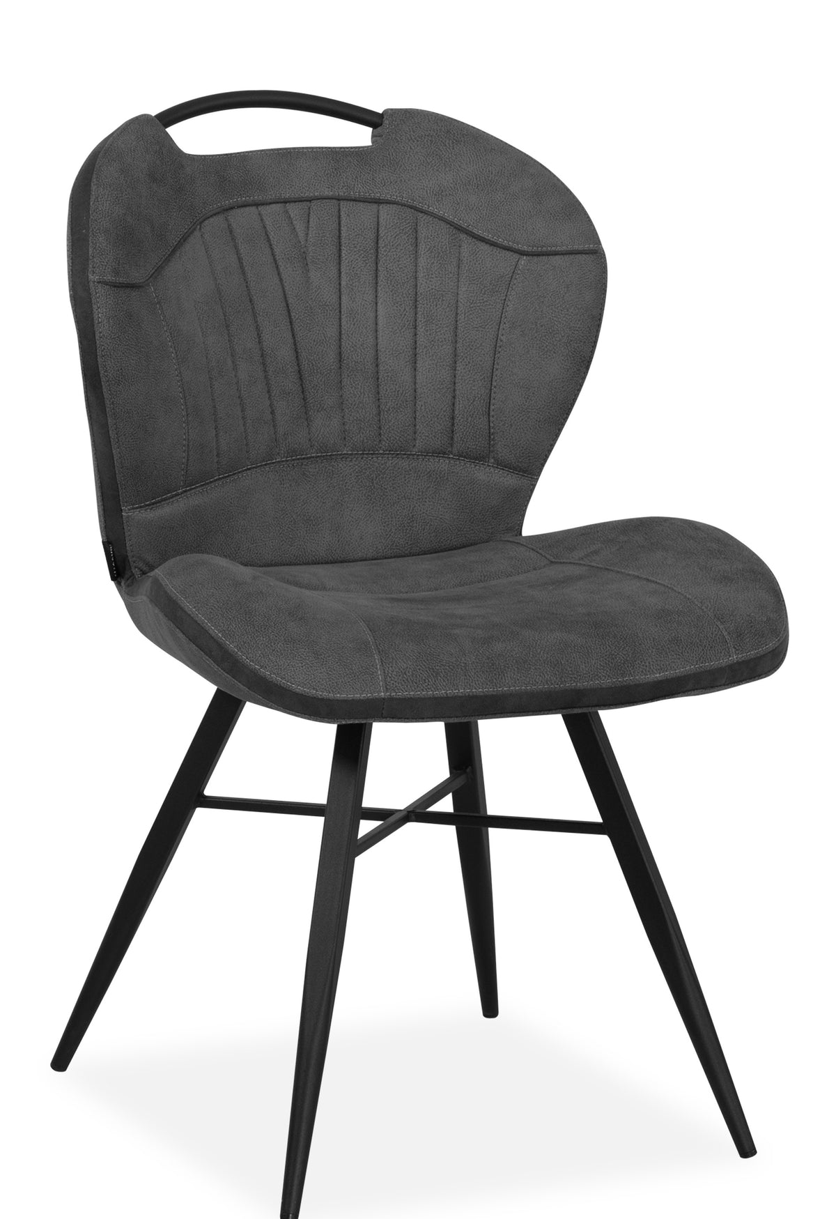 Maxfurn - Eetkamerstoel Splash - Stof - Luxor Anthracite - 87x54x62cm