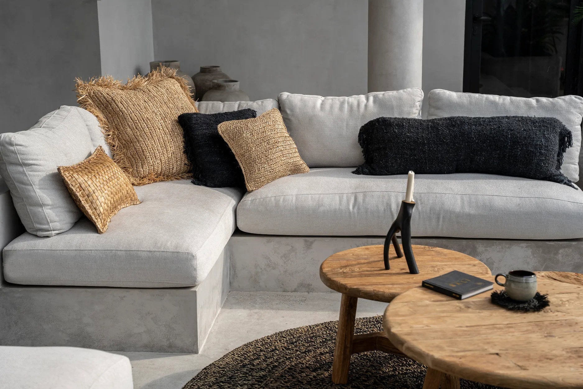 BB - Kussenhoes Oh My Gee - Zwart Marineblauw - 35x100