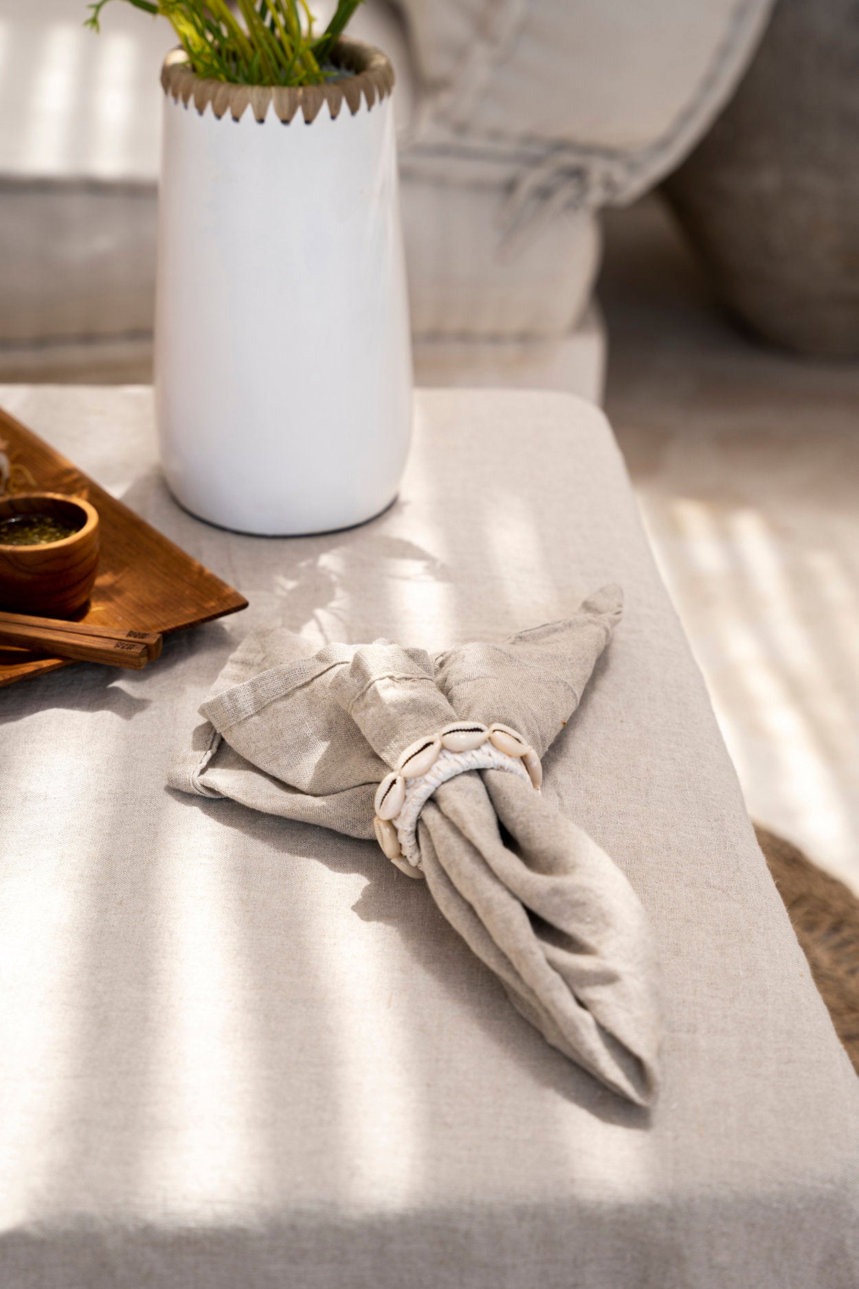 BB - Serviet linnen - beige - set van 4