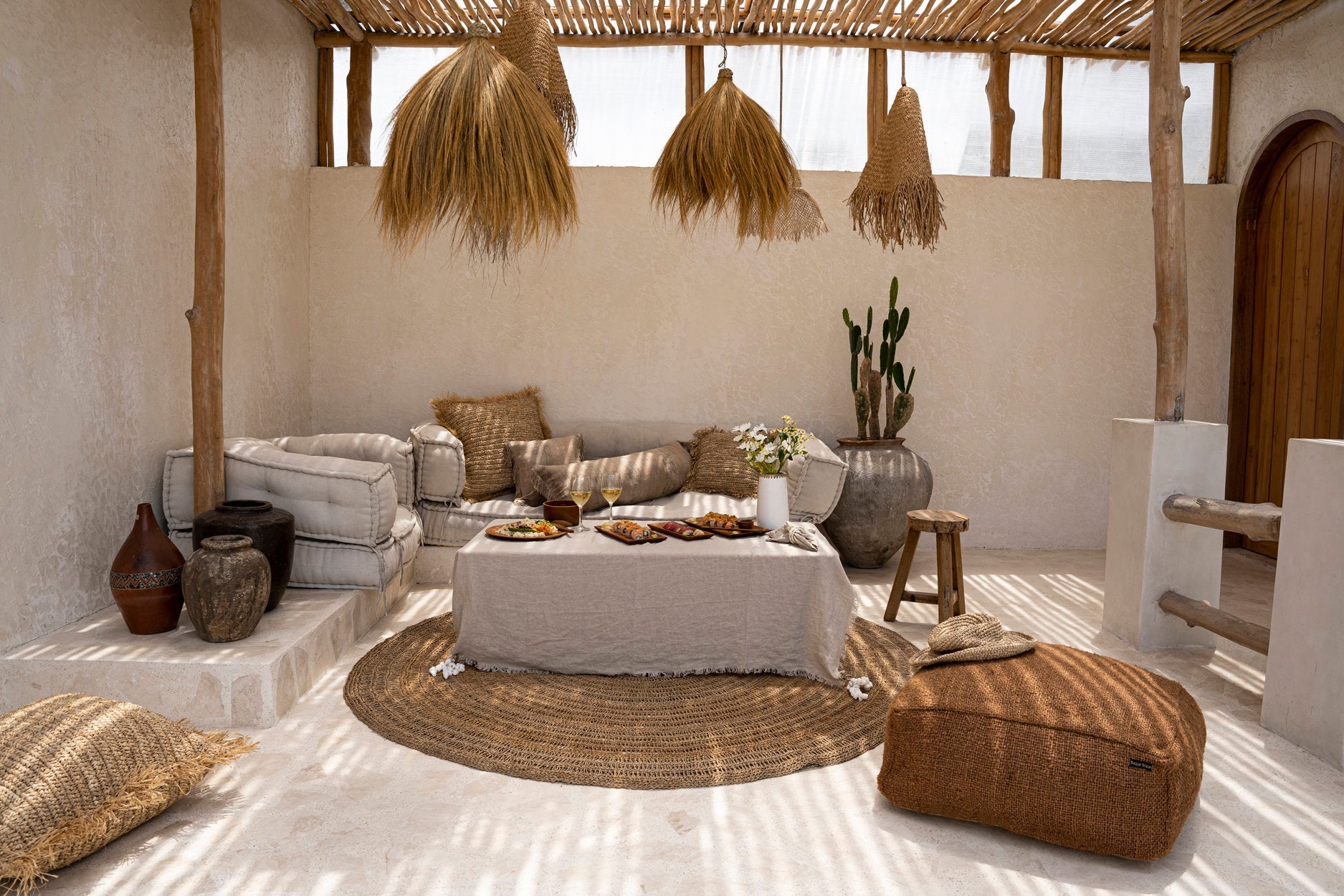 BB - Tafelkleed Llinnen - beige - 150x150