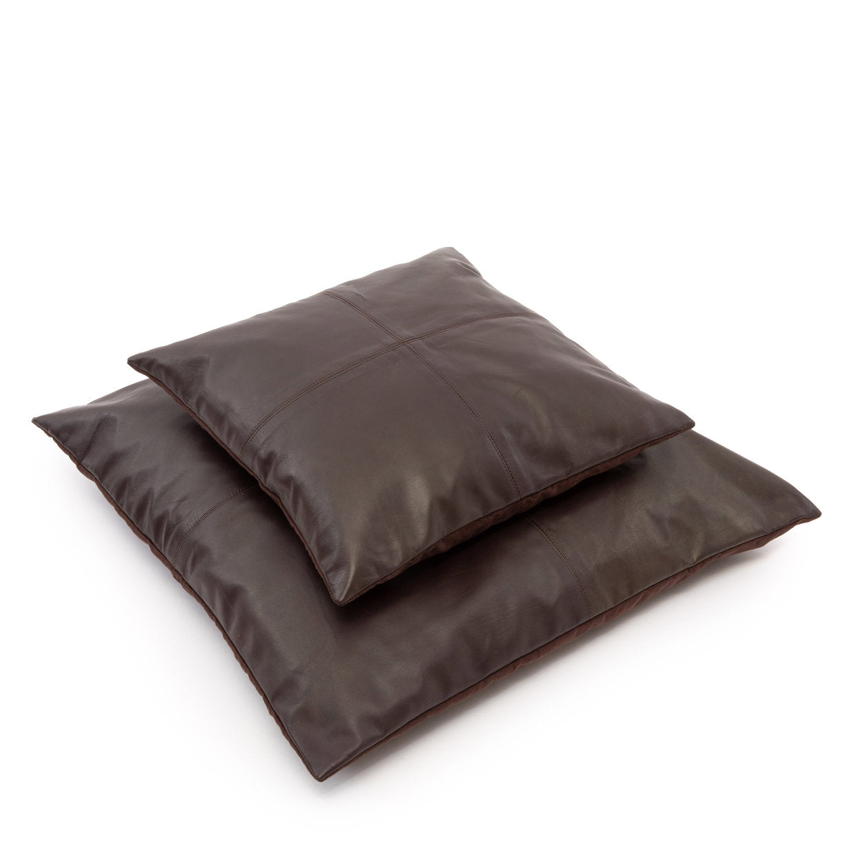 BB - Kussenhoes vierdelige leren  - Choco - 40x40