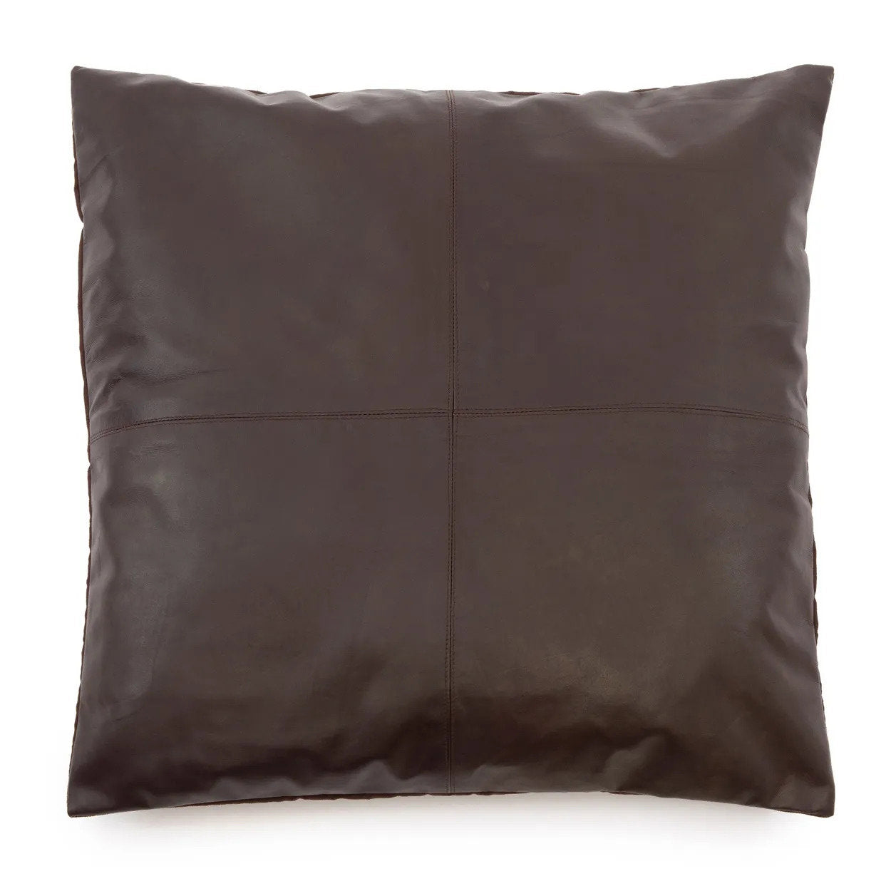 BB - Kussenhoes vierdelige leren - Choco - 60x60