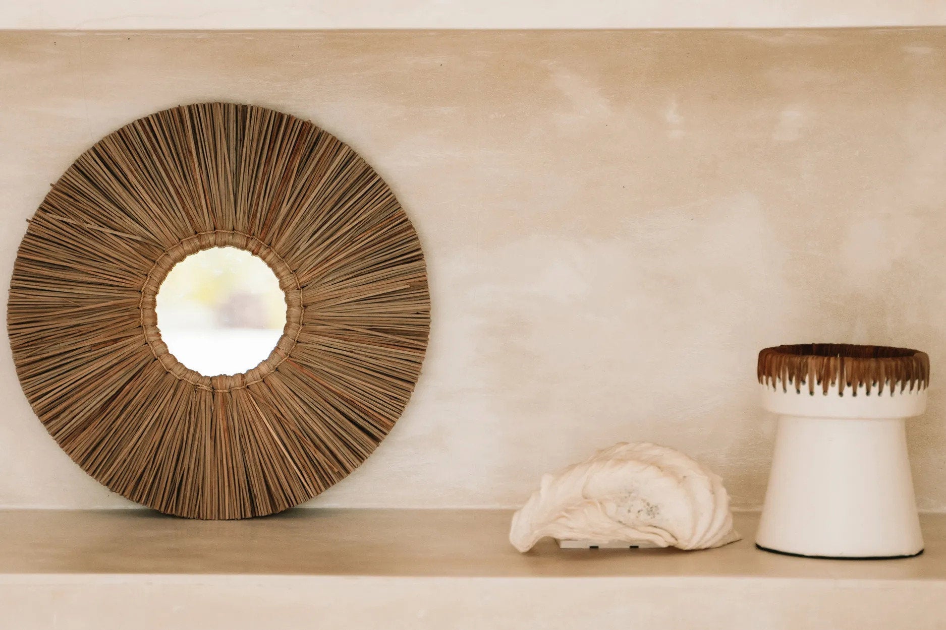 BB - Kaarsenhouder mooie - Wit Natuurlook - M