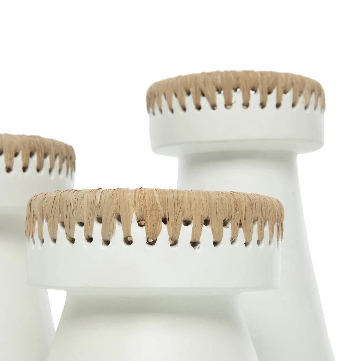 BB - Kaarsenhouder mooie - Wit Natuurlook - M