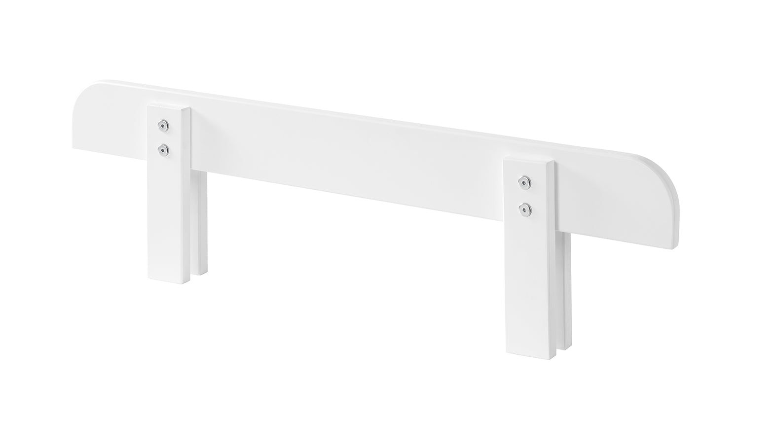 Deze KIDDY-combinatie in het wit bestaat uit een bed (90 x 200 cm) en bijbehorende uitvalbeveiliging.