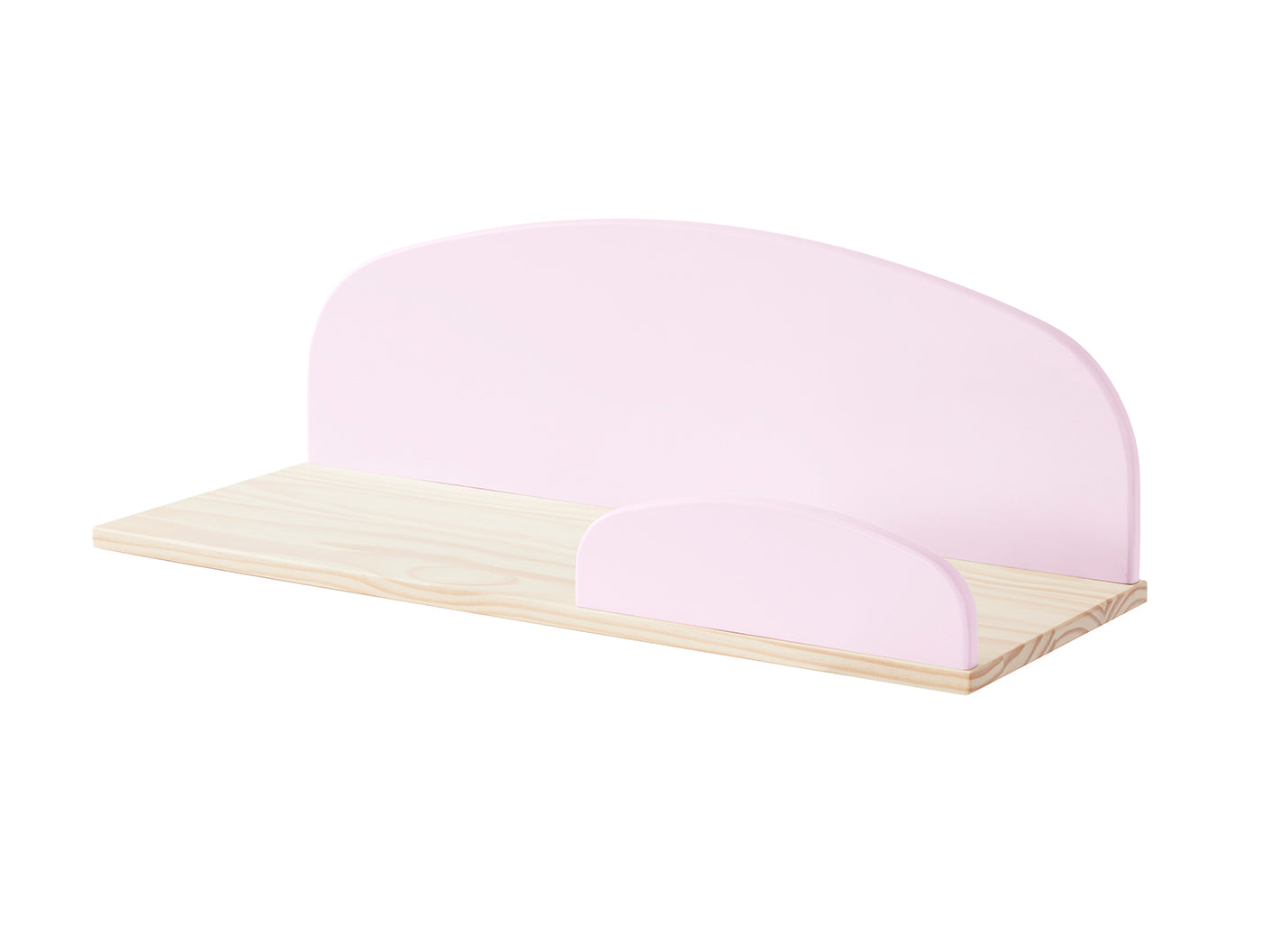 Deze KIDDY combinatie in roze bestaat uit een bed (90x200) met nachtkastje en 2 hangplankjes (45 en 65 cm).