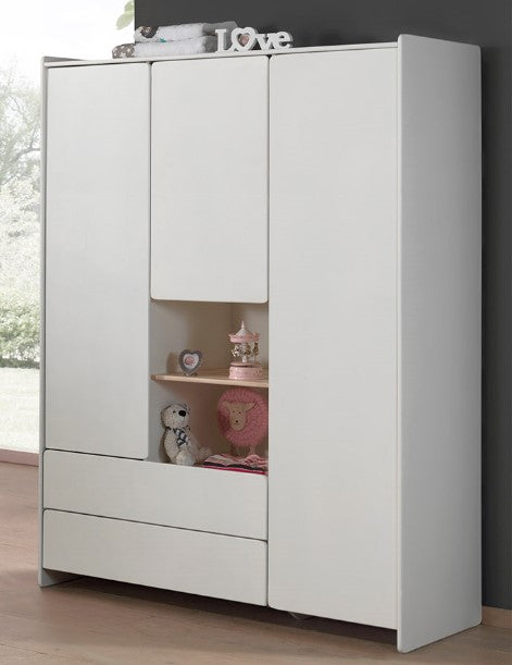 KIDDY KLEERKAST 3 DEUREN + 2 LADES *