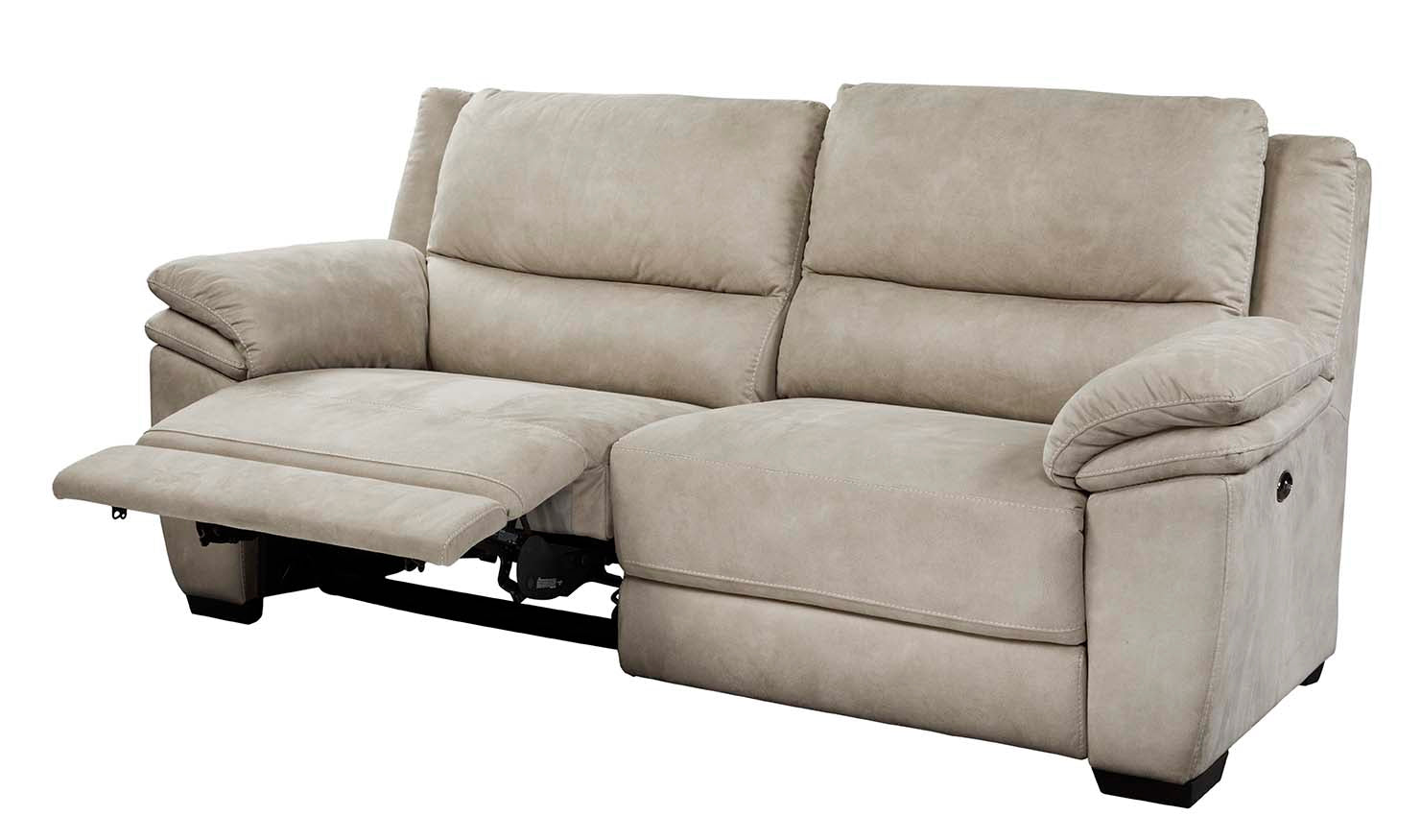 GBO - 3 Zit relax electrisch Kilimanjaro - Stof / Stof Antraciet - 216x98.0x90cm