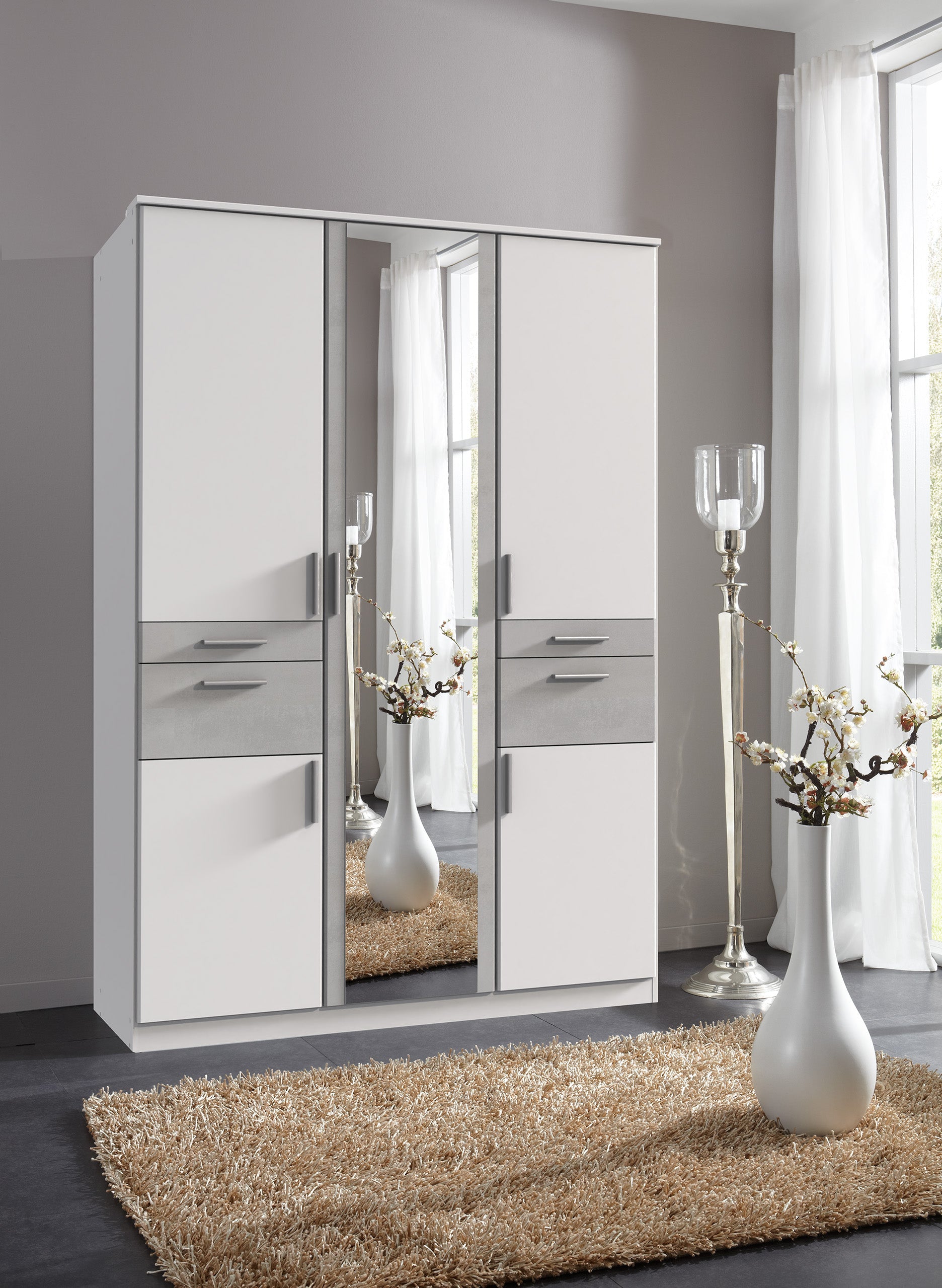 Wimex - Kleerkast Koblenz - T23616 - Wit - 135x199x58cm