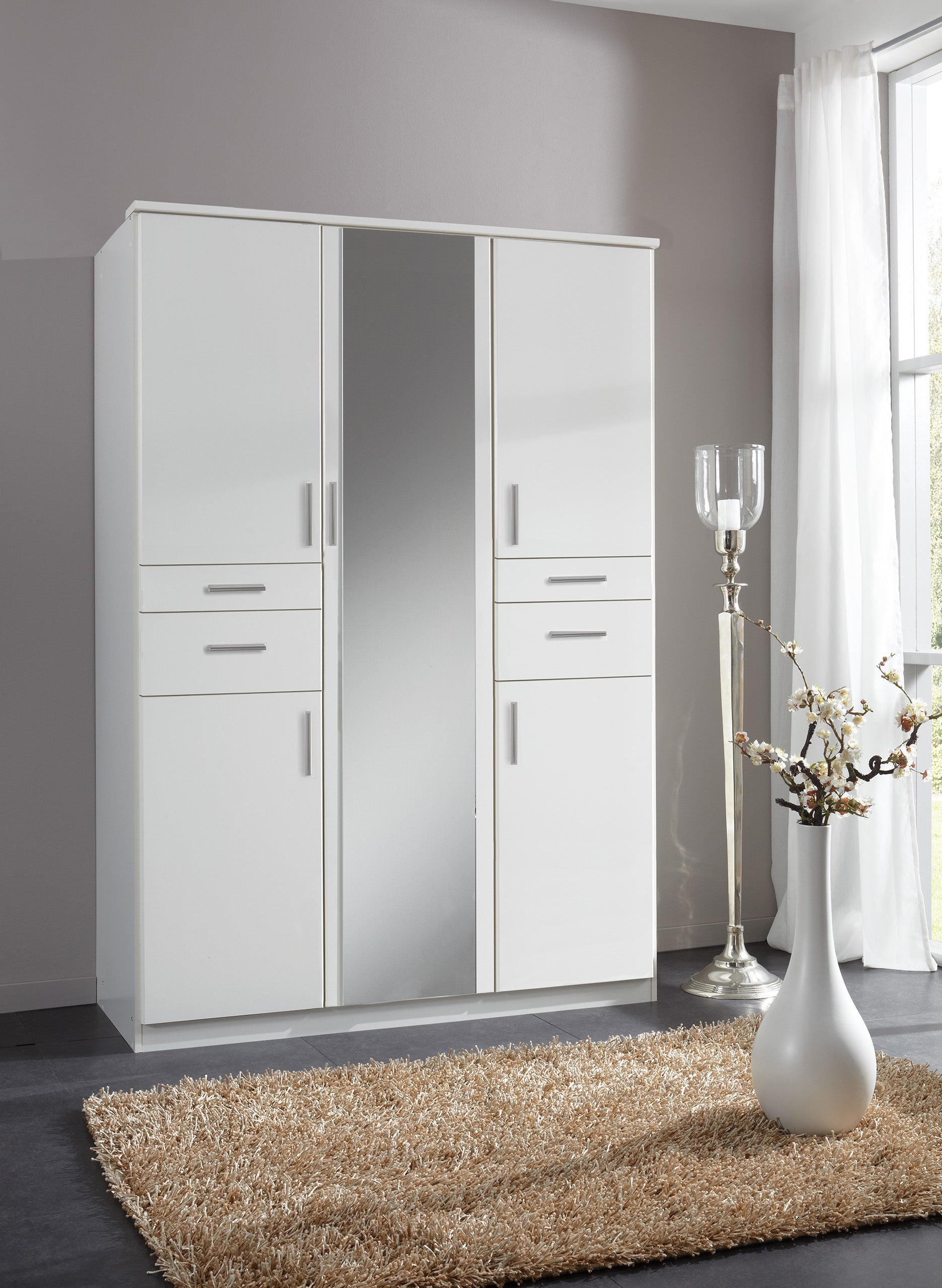 Wimex - Kleerkast Koblenz - T24616 - Wit - 135x199x58cm