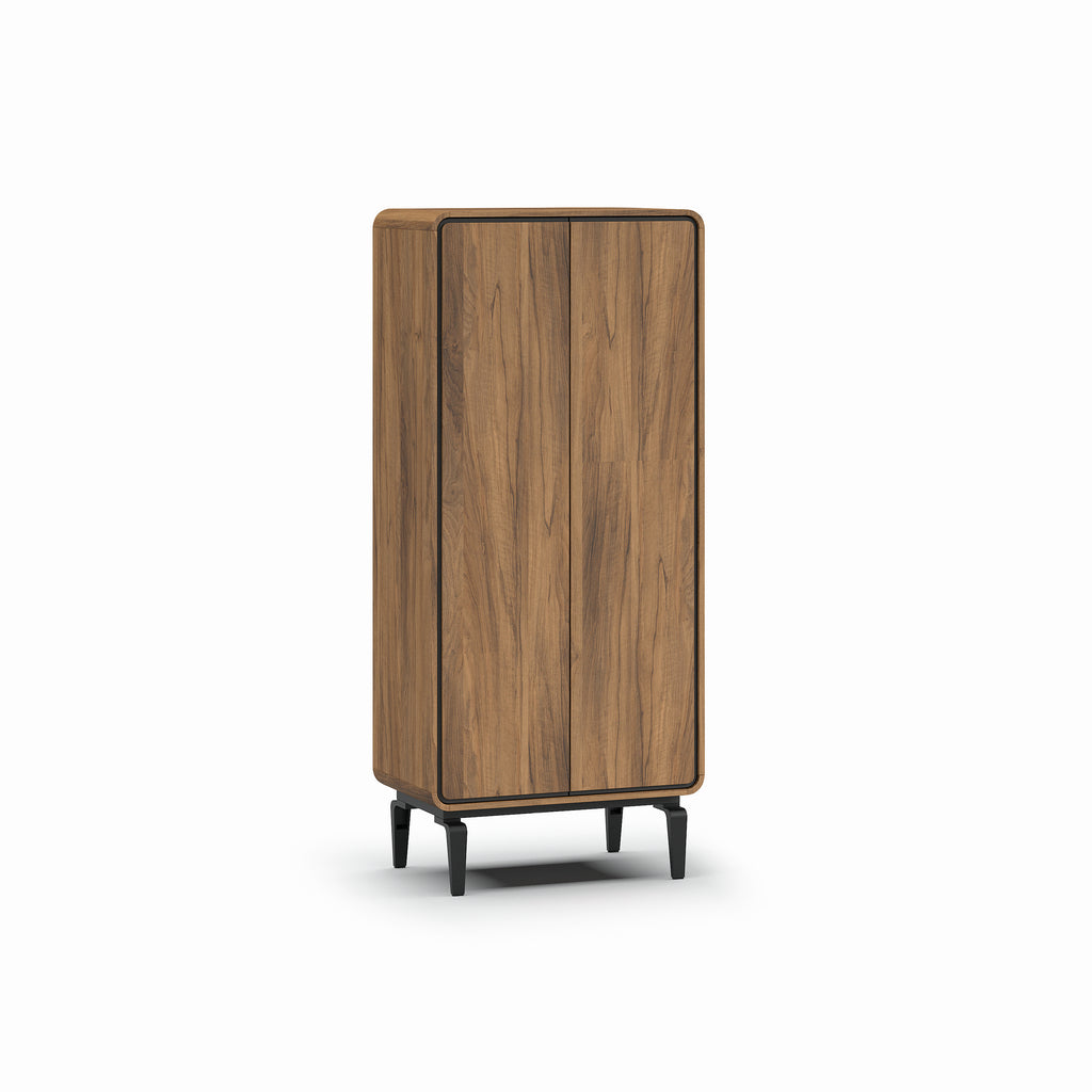 Meubar - Vitrine Lago - Noyer brossé nature - 76 x 175 x 45 cm