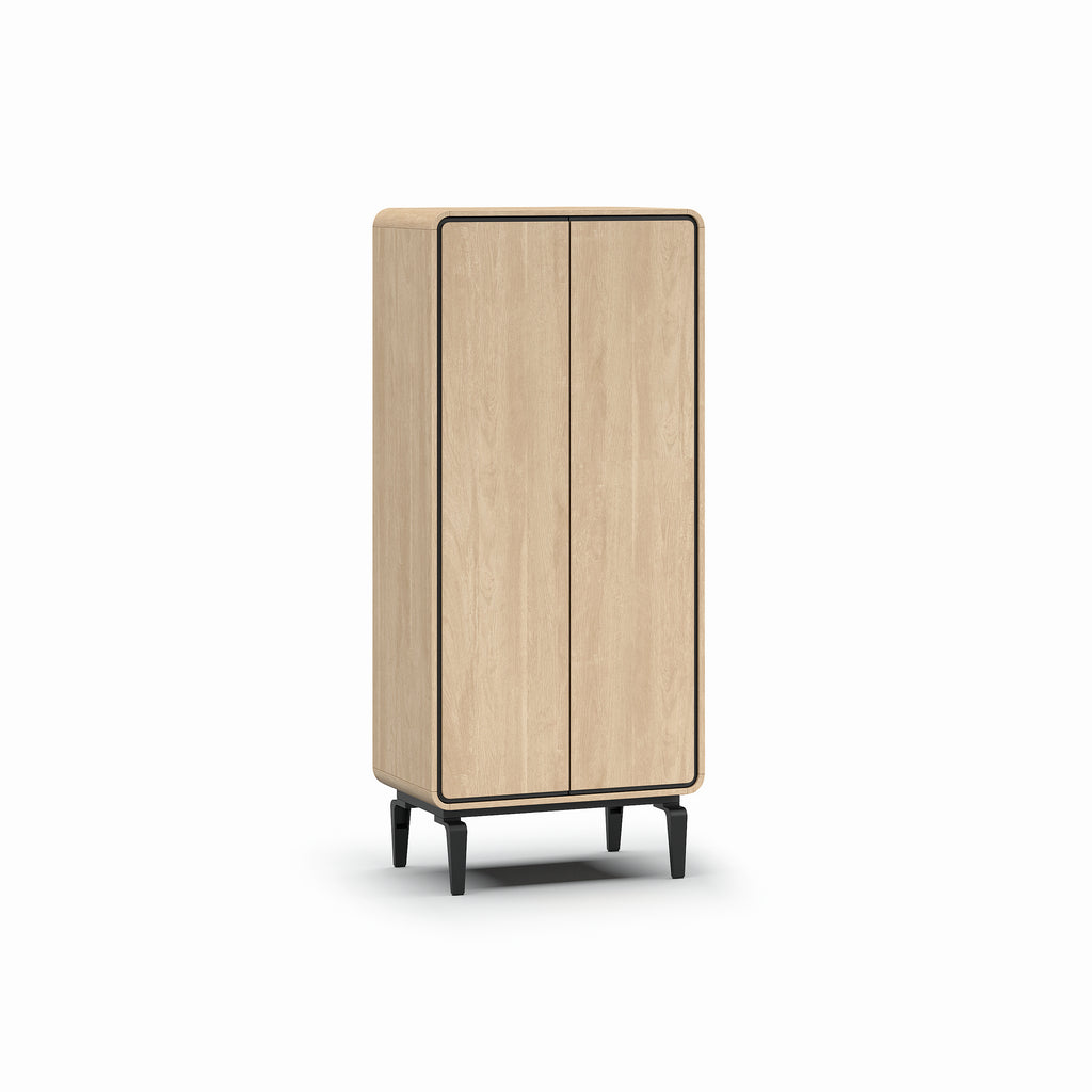 Meubar - Vitrine Lago - Chêne sablé brossé naturel - 76 x 175 x 45 cm