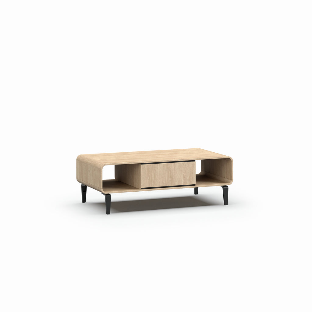 Meubar - Salontafel Lago -Brushed sand oak nature - 135 x 47 x 68 cm