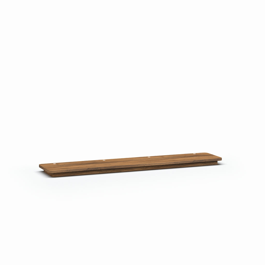 Meubar - Meuble TV mural Lago - Étagère2 - Noyer brossé naturel - 213 x 8 x 45 cm