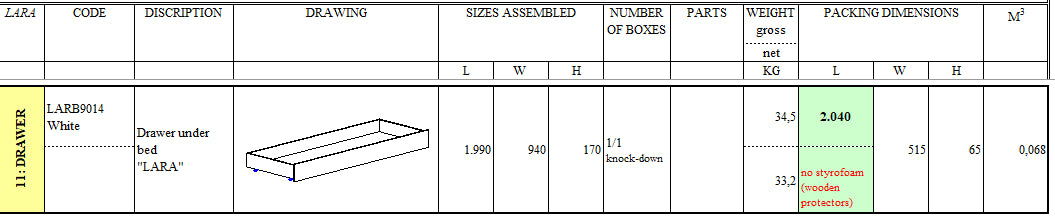 LARA UITSCHUIFBED WIT