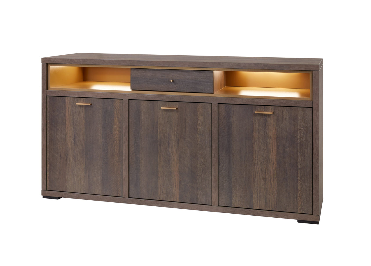 Evan - Dressoir Livia - DR3 - K676 - Gouden eik/Goud - 183x93x50cm