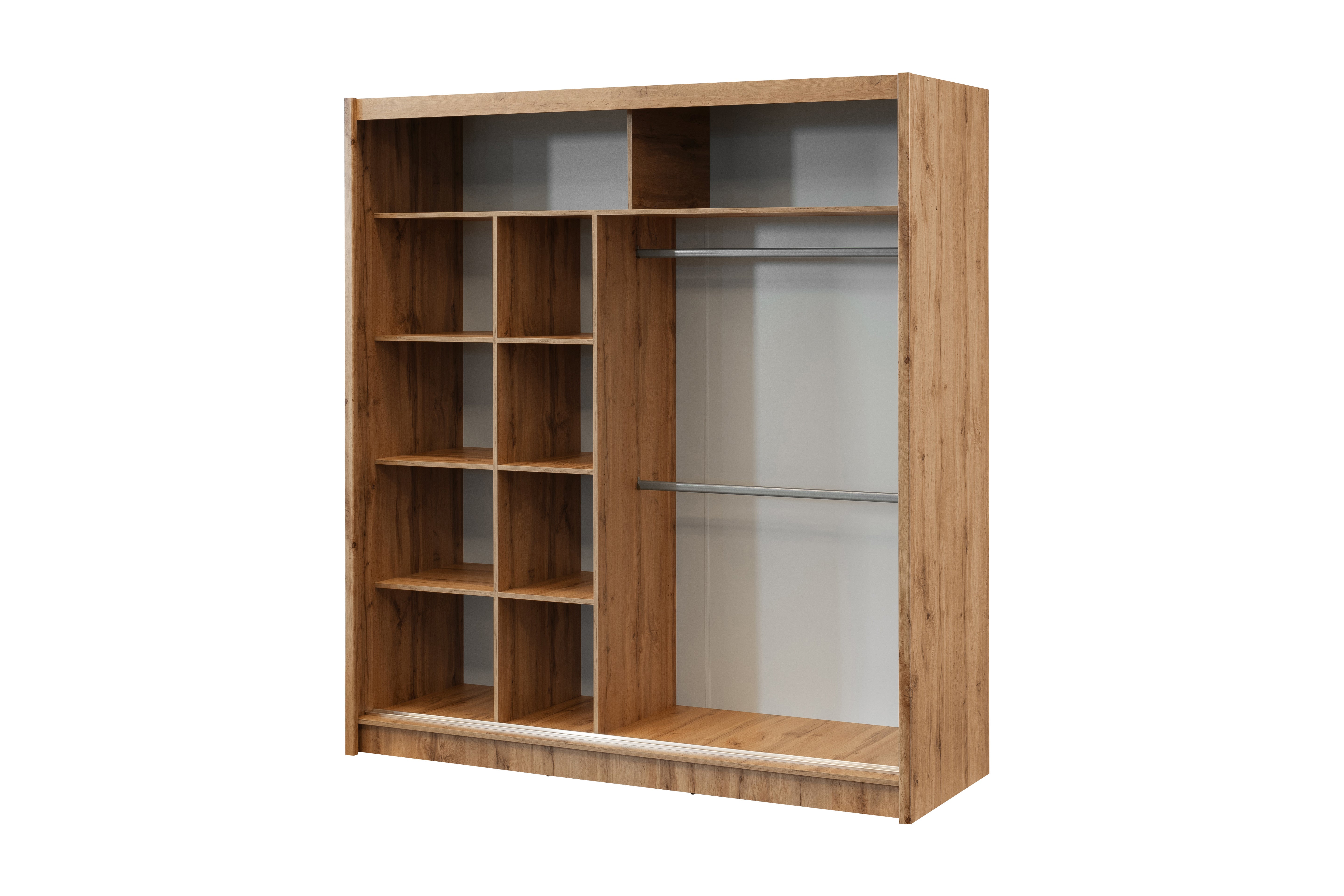 2BM - Armoire Portes Coulissantes - Chêne Wotan - 203xh215x60,5cm