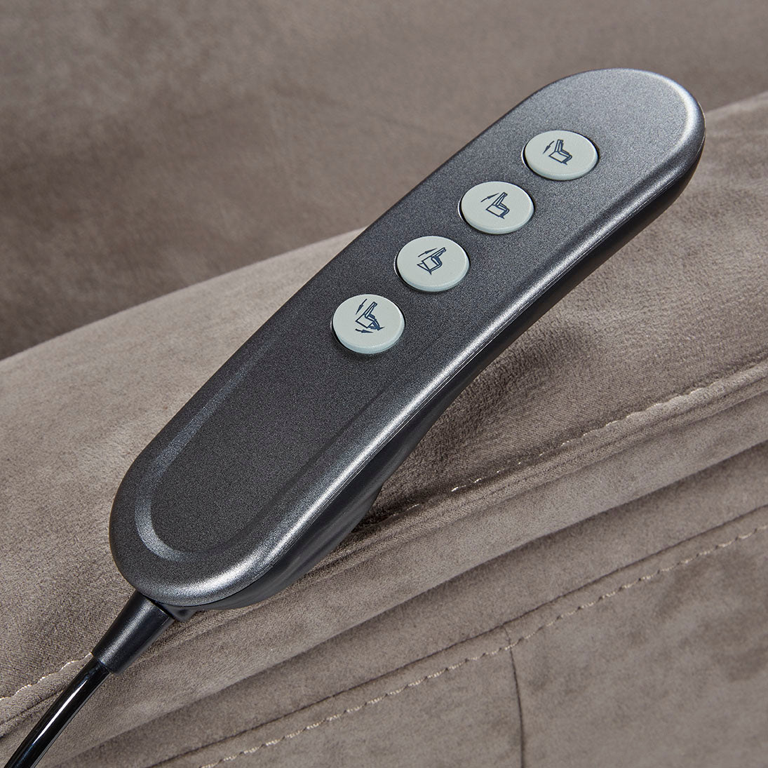 GBO - Relaxzetel Leander - Stof Grijs - 75x105x92cm