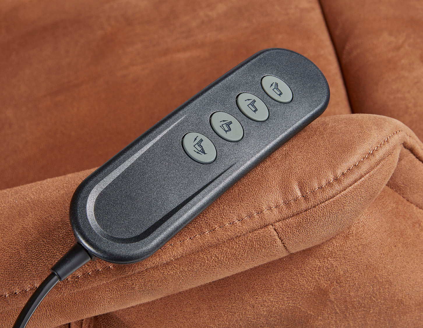 GBO - Relaxzetel Liam - Stof Cognac - 75x105x92cm