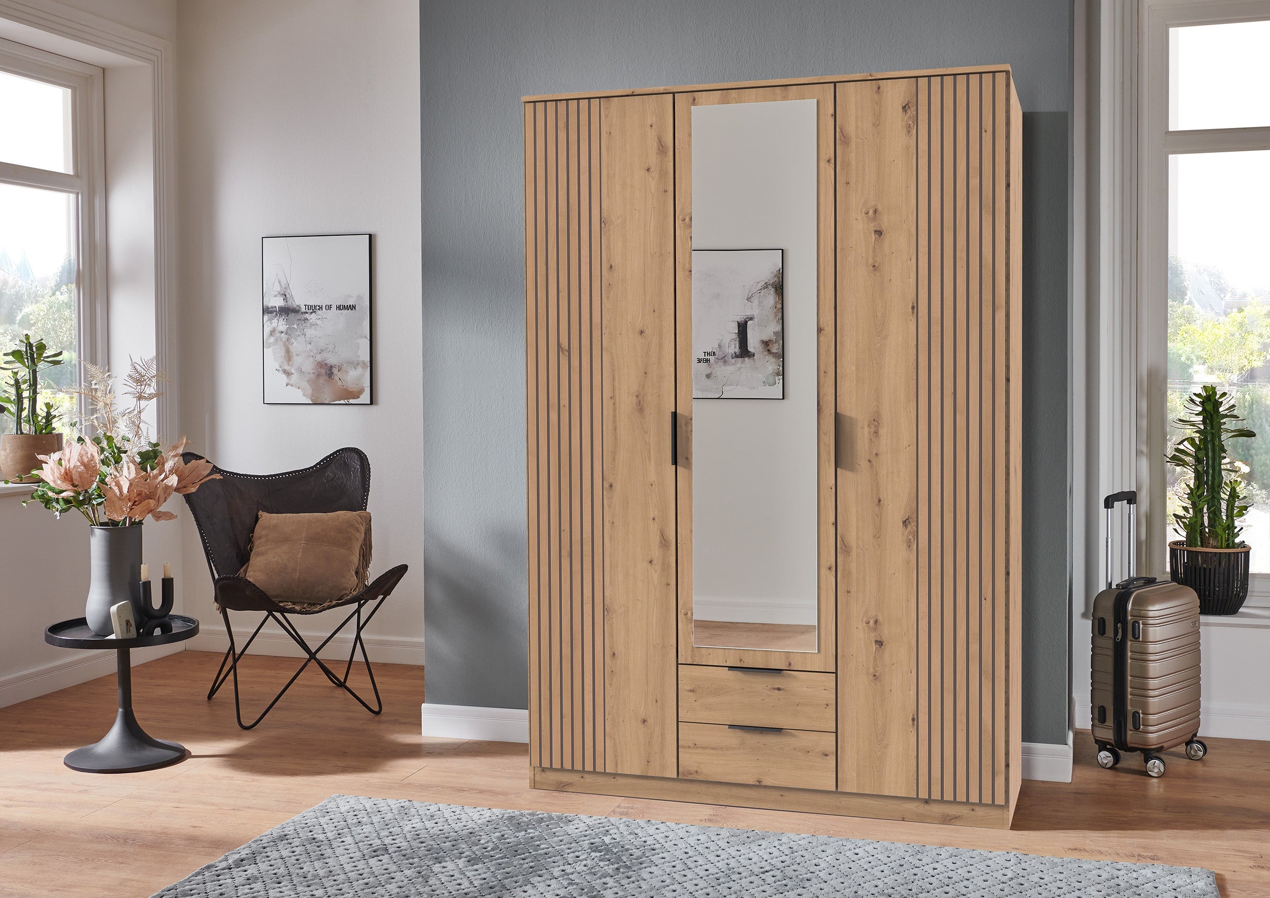 Wimex - Kleerkast Lubeck - T64484 - Artisan Eik - 135x199x58cm