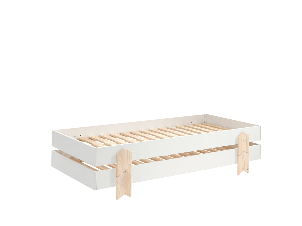 Vipack - Sommier à lattes MODULO - Blanc - 90 x 200 cm