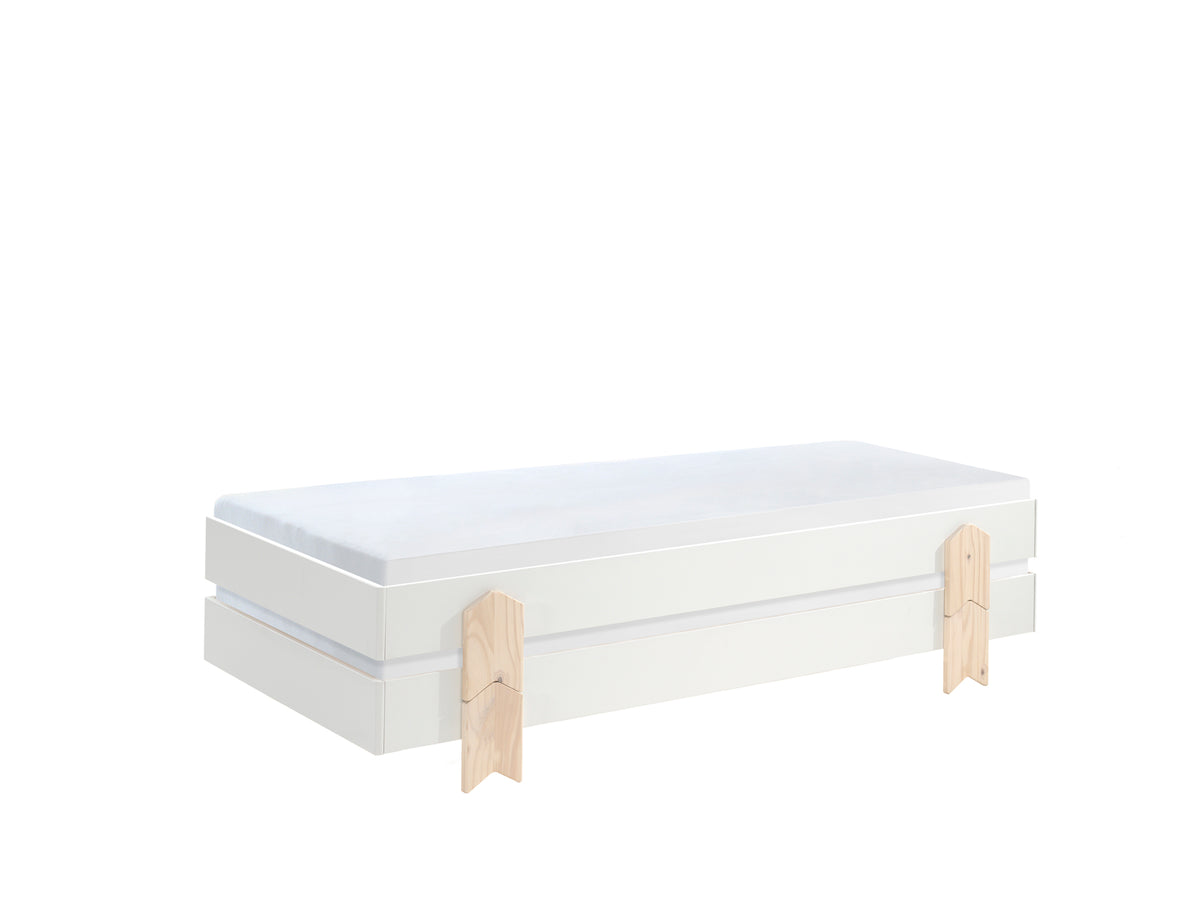 Vipack - Sommier à lattes MODULO - Blanc - 90 x 200 cm
