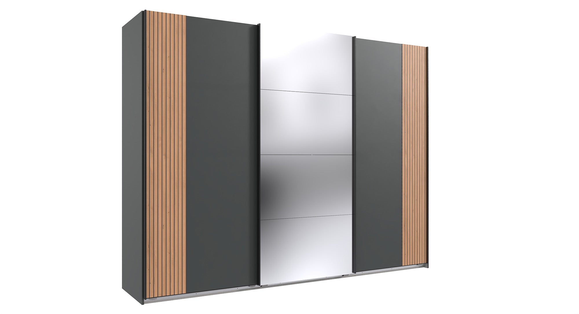 Wimex - Kleerkast Malaga - E30796 - Grafiet/Artisan Eik - 270x208x64cm