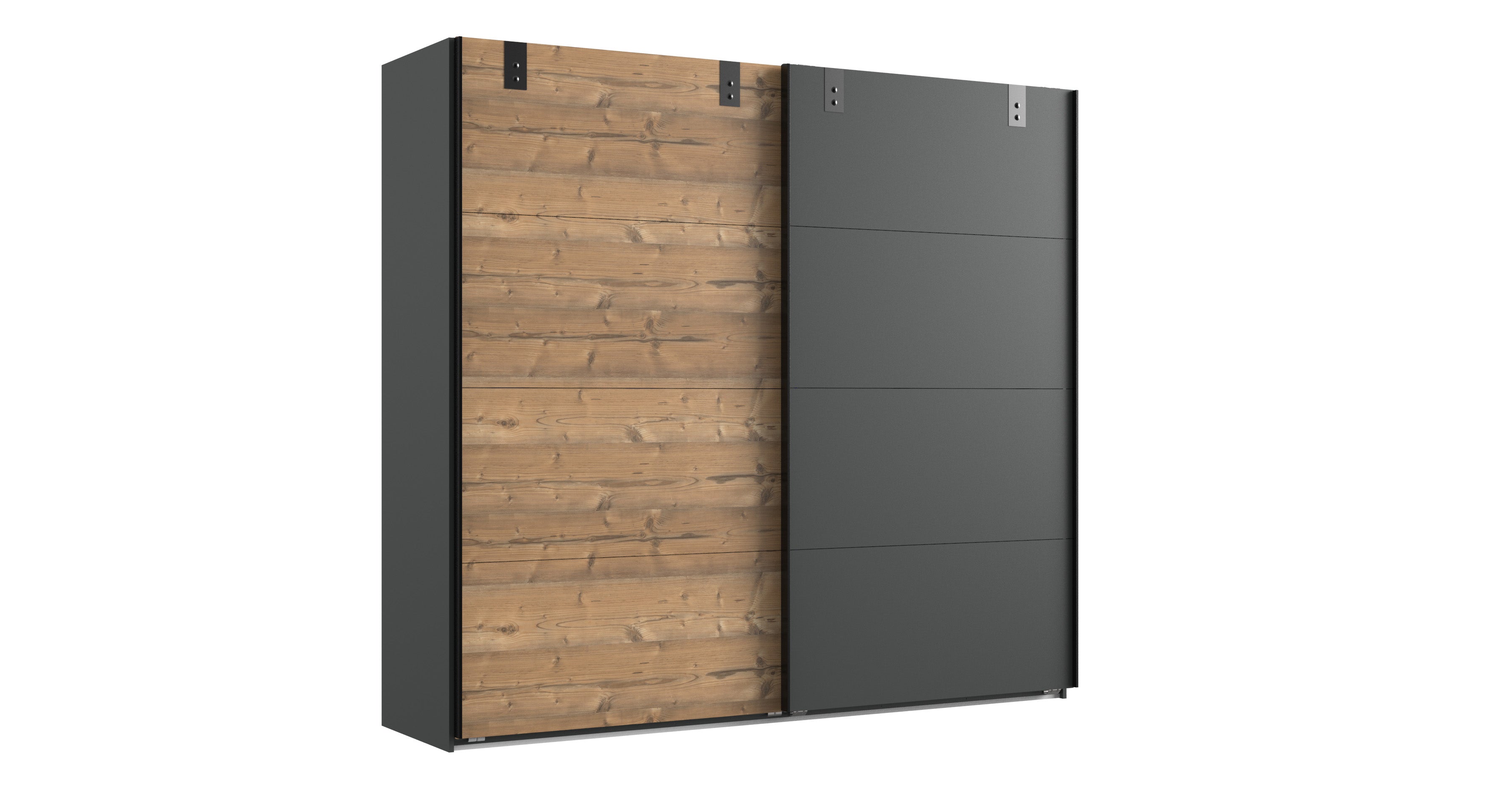 Wimex - Schuifdeurenkast Malmoe - Eiken en Grafiet decor - 225x210x65cm