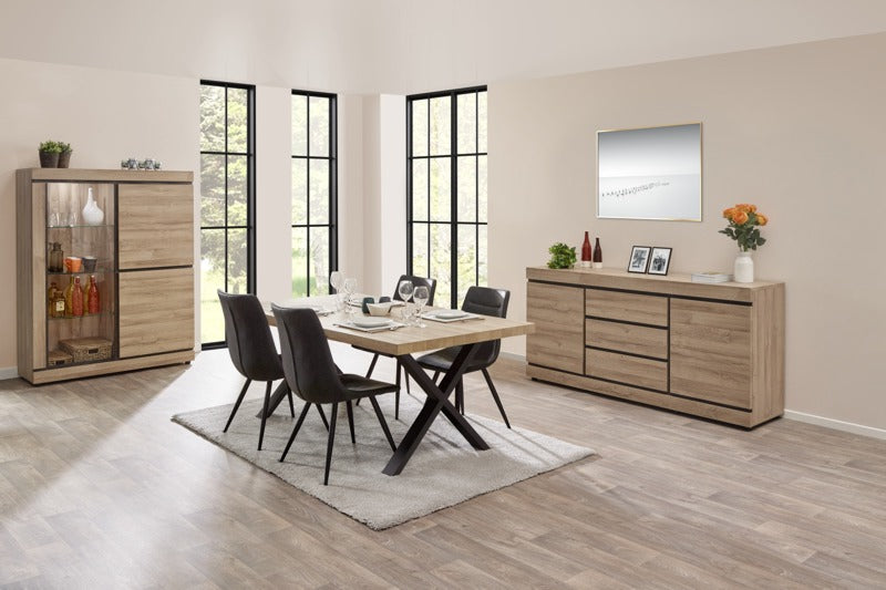 GBO - Salle à manger Marnix 2 - Ensemble 3 pièces - Chêne français