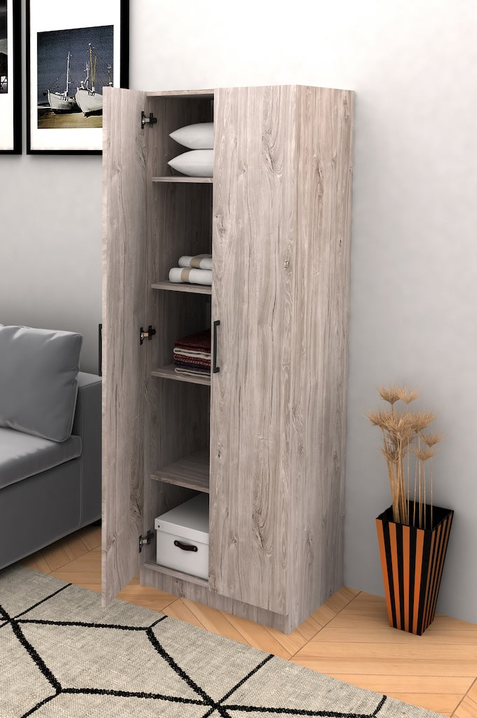 TYC - New Grey Oak 60 Bergkast - New Grey Oak - 60x180x40cm