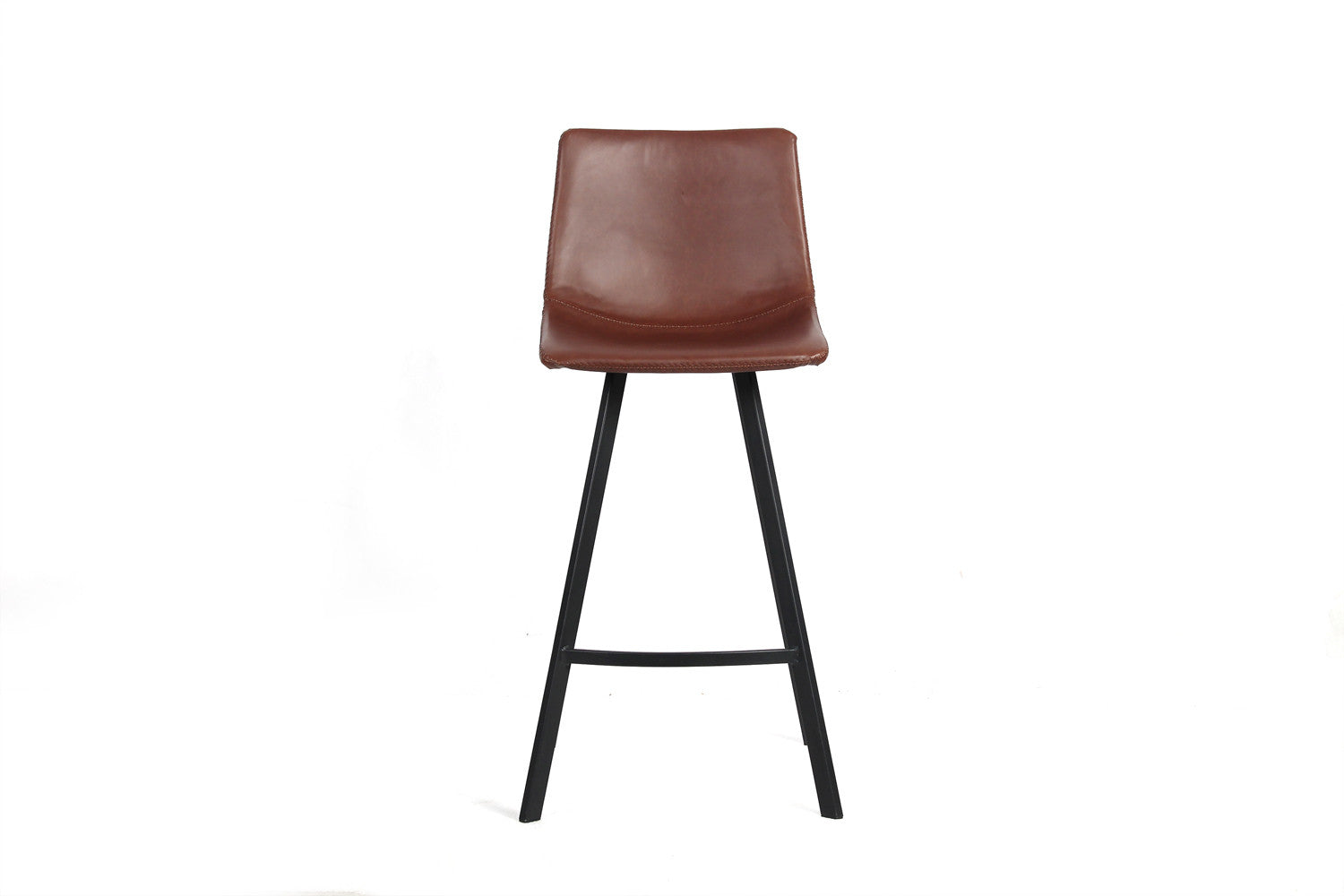 Rousseau - Chaise de bar Ozan PU Marron - 98x45x49 cm