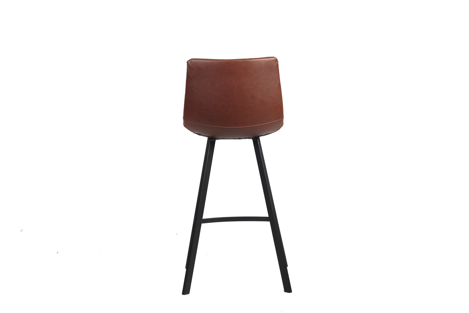Rousseau - Chaise de bar Ozan PU Marron - 98x45x49 cm