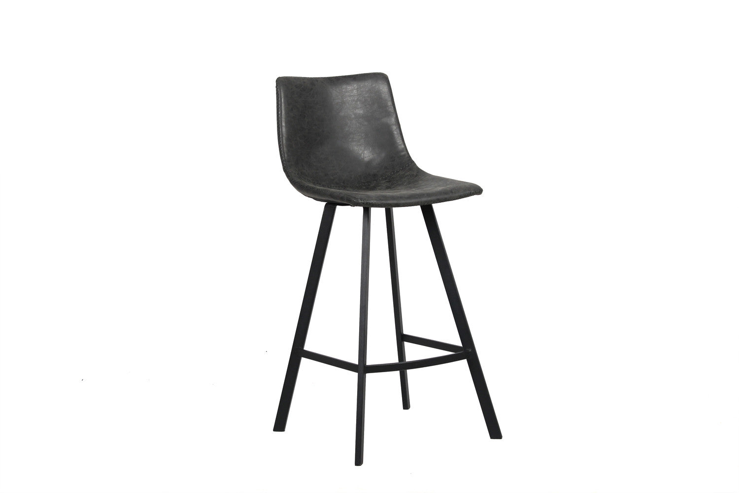 Rousseau - Barstoel Ozan PU Zwart - 98x45x49 cm