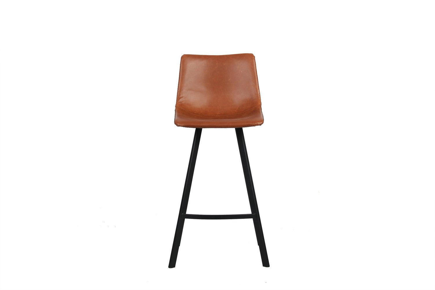 Rousseau - Chaise de bar Ozan PU Cognac - 98x45x49 cm