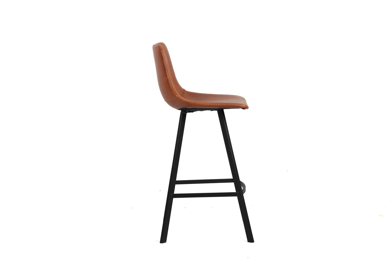 Rousseau - Chaise de bar Ozan PU Cognac - 98x45x49 cm
