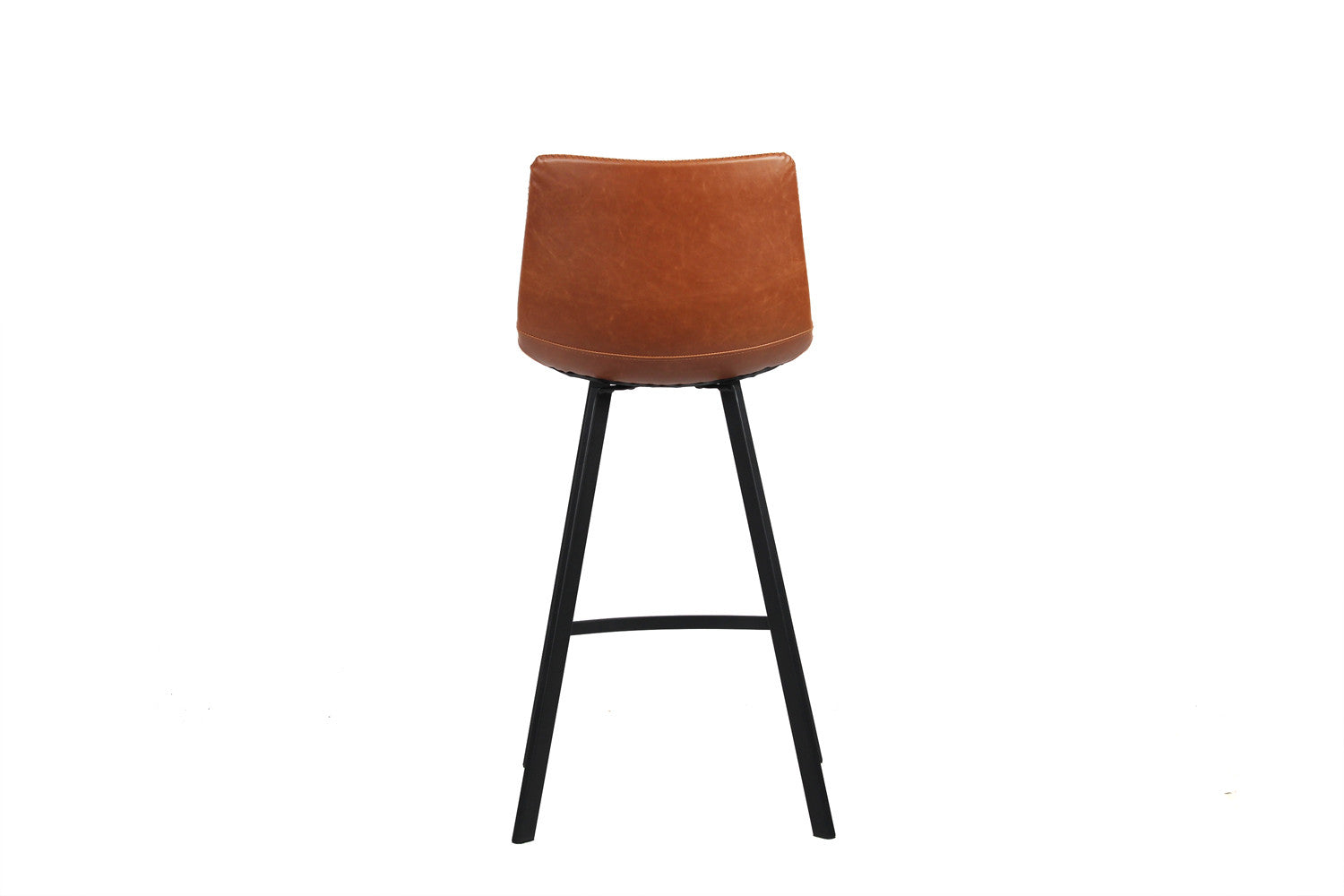 Rousseau - Chaise de bar Ozan PU Cognac - 98x45x49 cm
