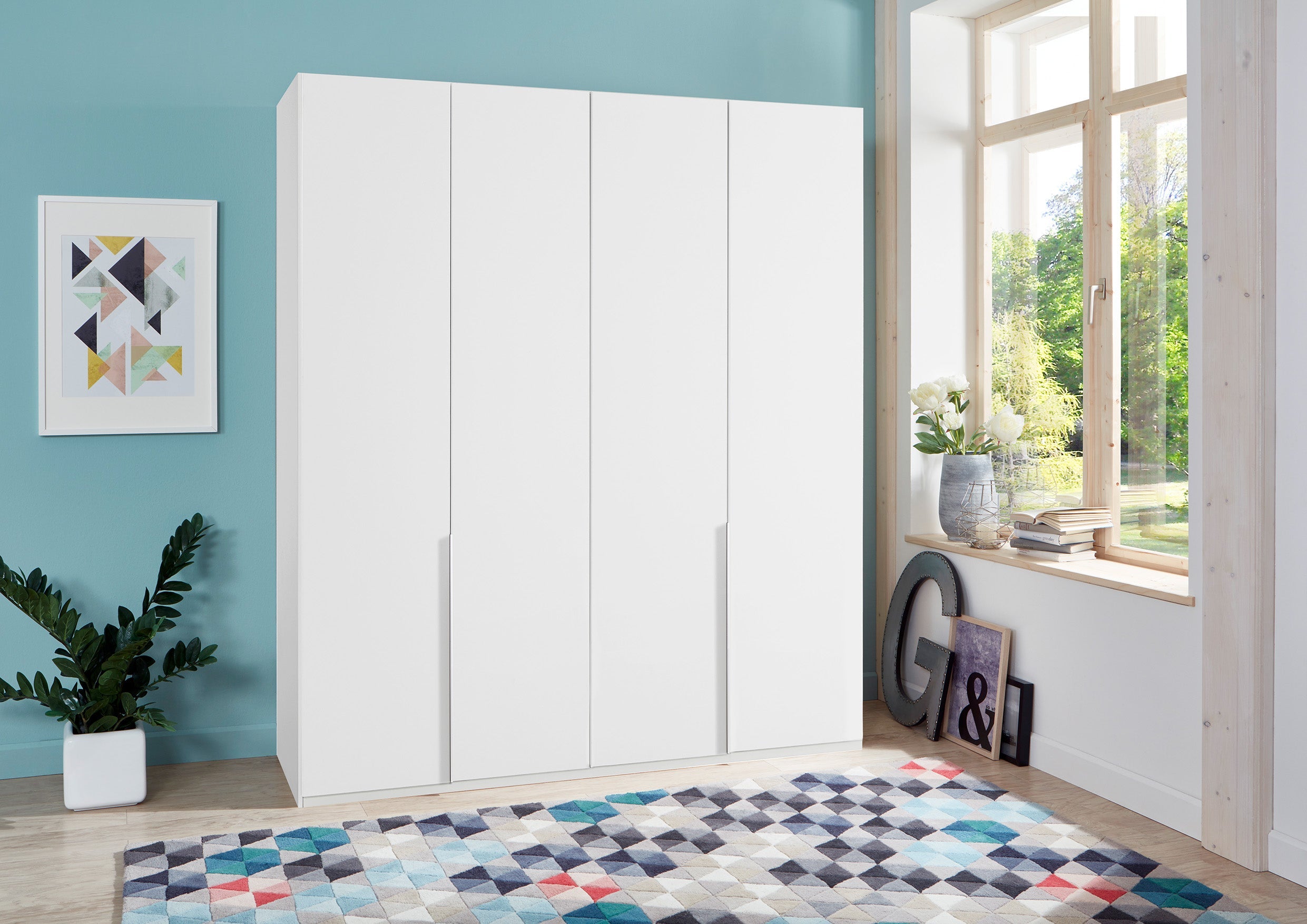 Wimex - Armoire New York A - P01577 - Blanc - 180x208x58cm