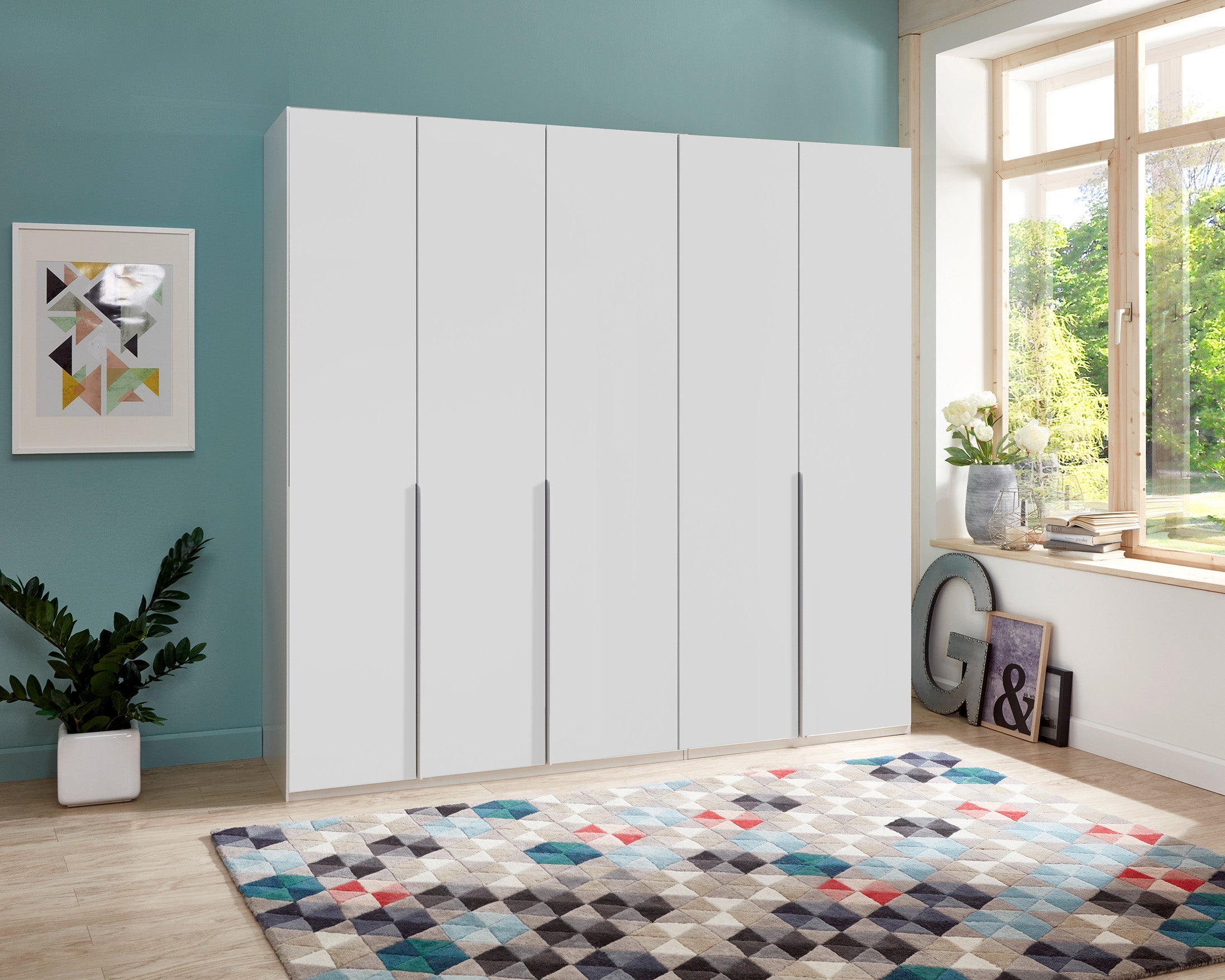 Wimex - Armoire New York A - P01558 - Blanc - 225 x 208 x 58 cm