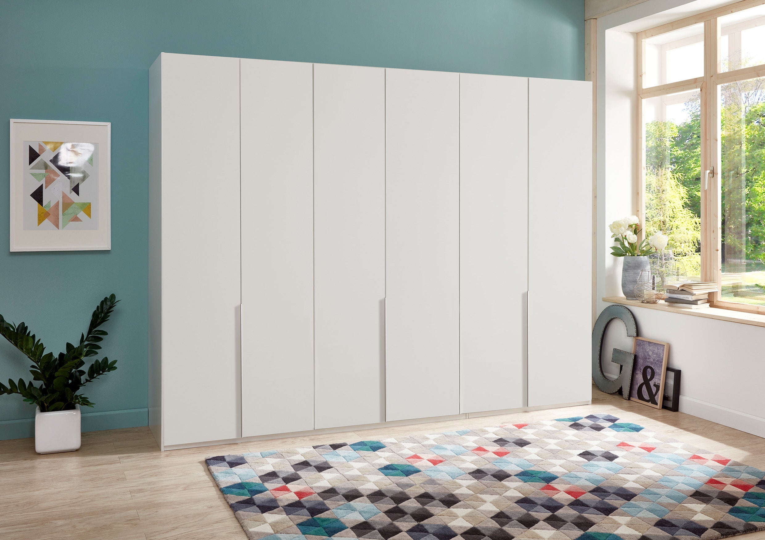 Wimex - Armoire New York A - P01578 - Blanc - 270x208x58cm